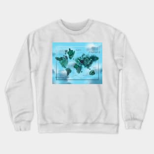 world map leaves Crewneck Sweatshirt